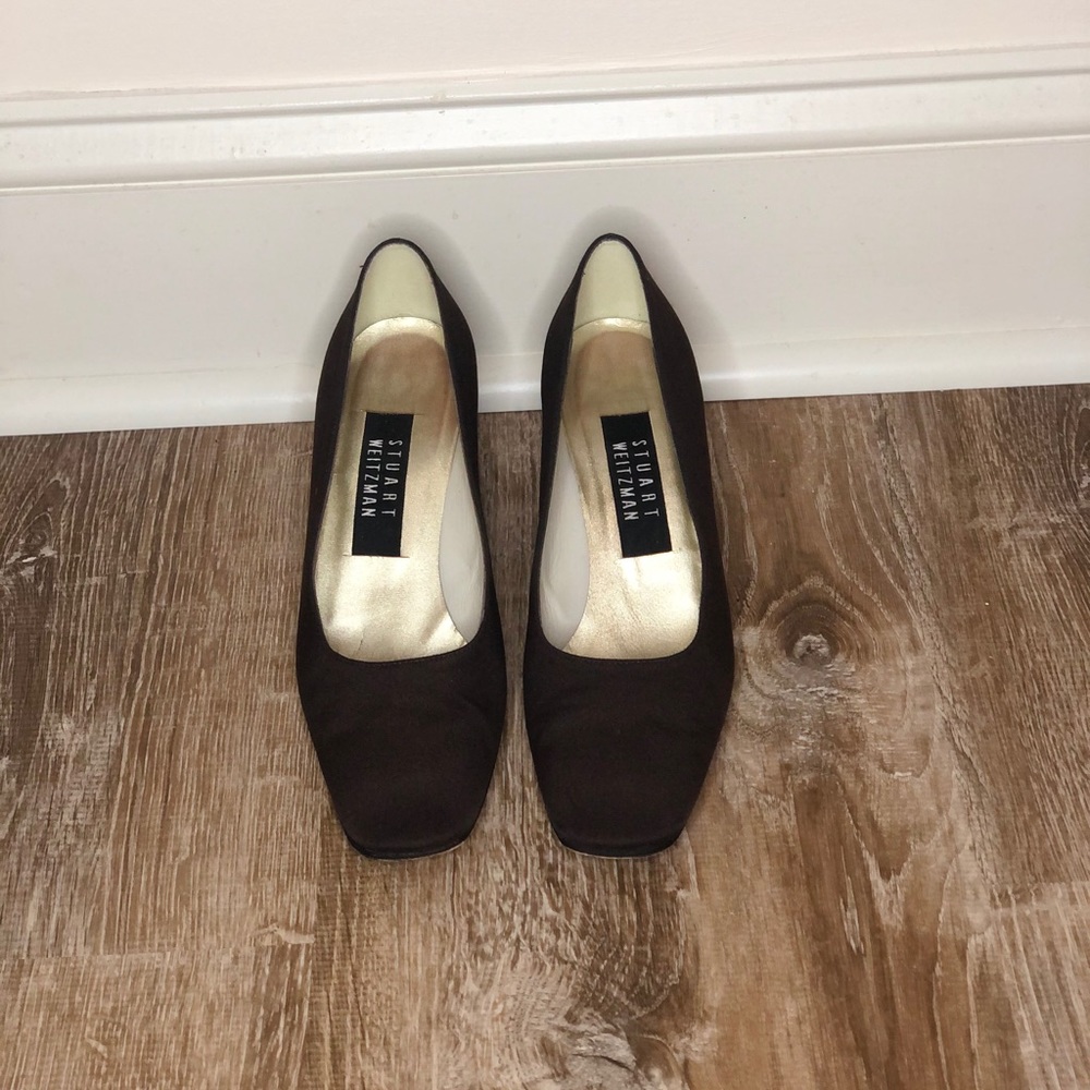 Stuart Weitzman Brown Suede Heels